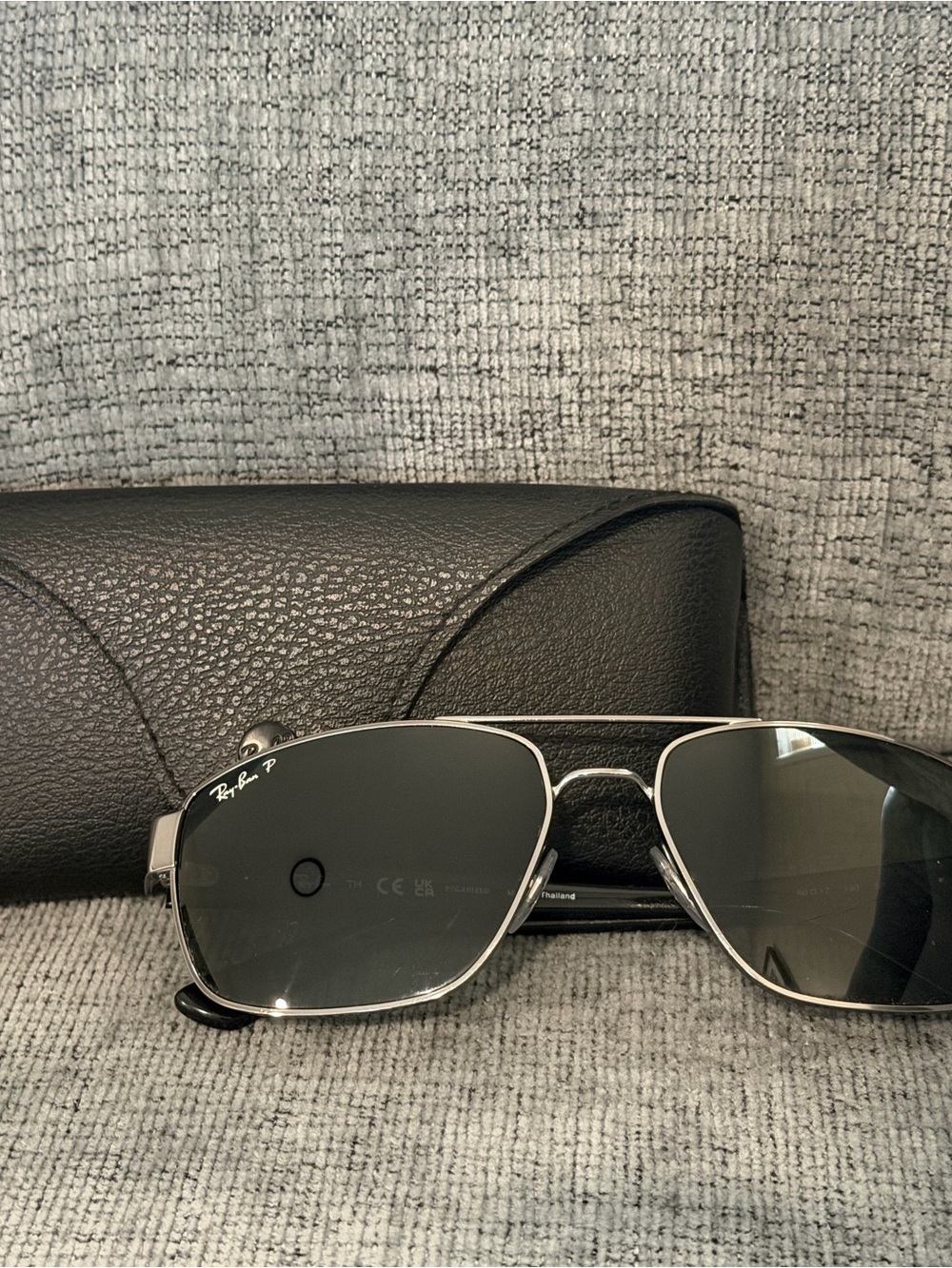 Ray-Ban RB3663 Silver Frame Sunglasses with G15 Green Polarized Lenses